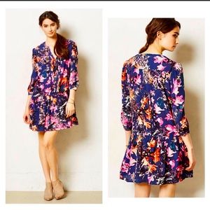 Anthropologie Maeve Oversized Silk Dress